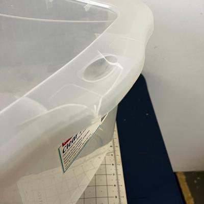 2 Clear 66 Quart Rubber maid Totes