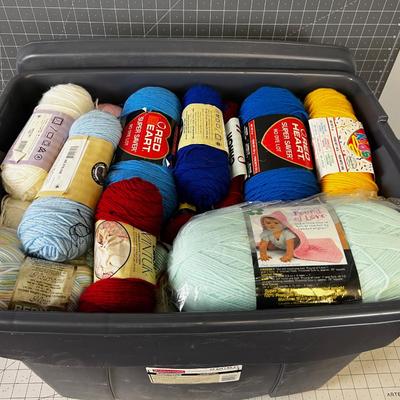 Tote full of Yarn - 22 Gallons of Yarn 