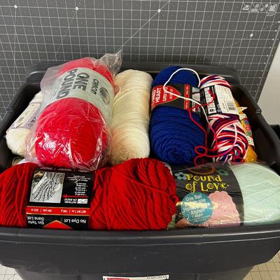 Tote full of Yarn - 22 Gallons of Yarn 