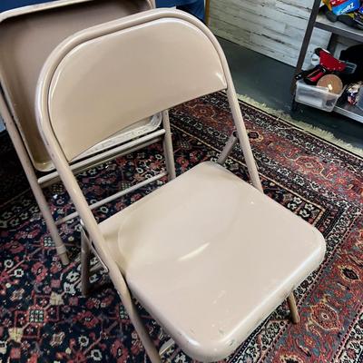 2 Metal Folding Chairs 