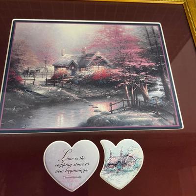 Framed Thomas Kinkade " Stepping Stone Cottage" 