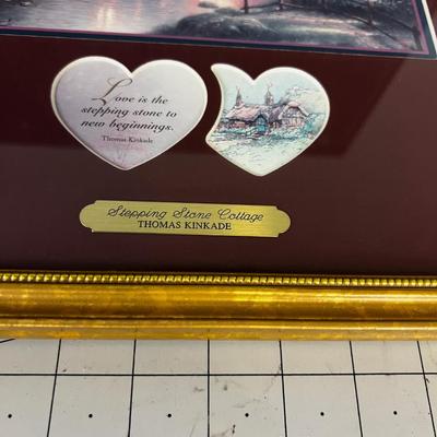 Framed Thomas Kinkade " Stepping Stone Cottage" 