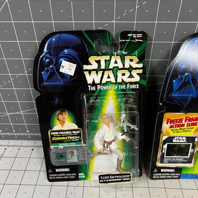 6 Star Wars Action Figures NEW on the Card. Power of The Force 