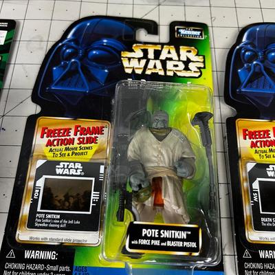 6 Star Wars Action Figures NEW on the Card. Power of The Force 