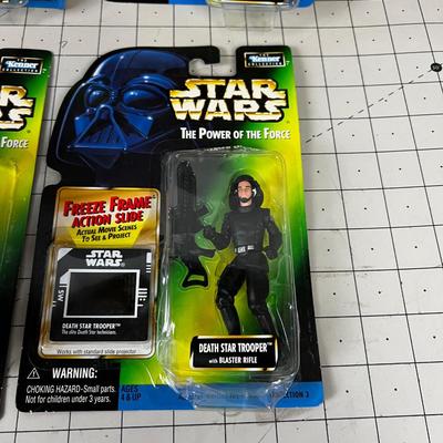 6 Star Wars Action Figures NEW on the Card. Power of The Force 