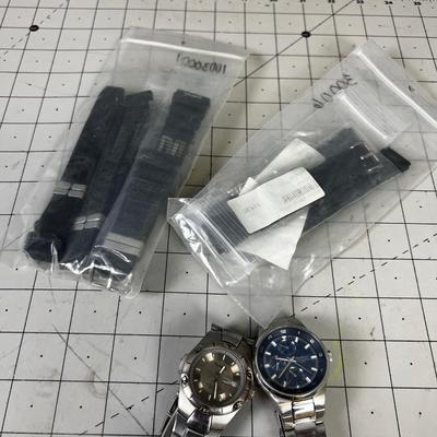 AMATRON Wrist Watches (2) Plus extra Bands 