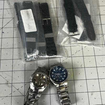 AMATRON Wrist Watches (2) Plus extra Bands 