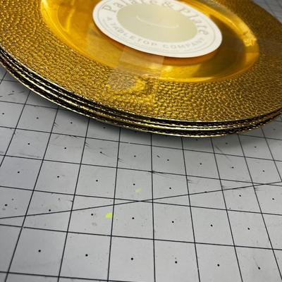 Palate and Plate Gold Chargers (8) NEW 