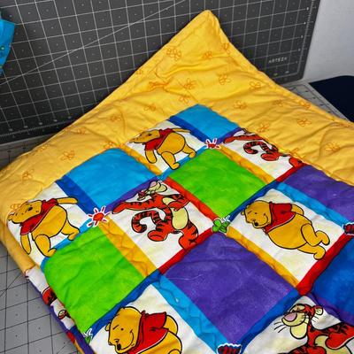 2 Whiney The Pooh Hand Crafted NEW Baby Blankets