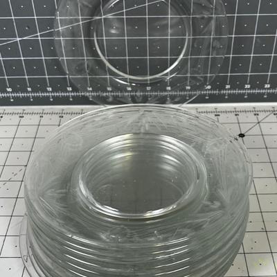 Glass Etched Dessert Plates 12
