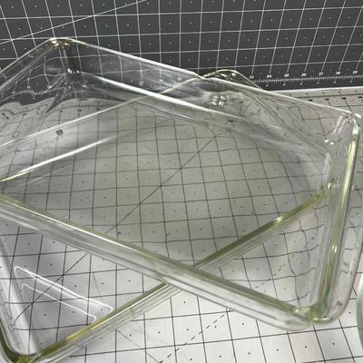 3 Pyrex Brand Baking Dishes. 