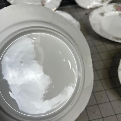 Porcelain Bone China Dessert Plates (6) Antique 