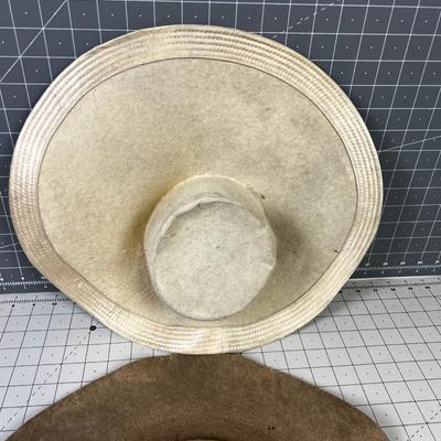 2 Vintage Ladies Belt Hats