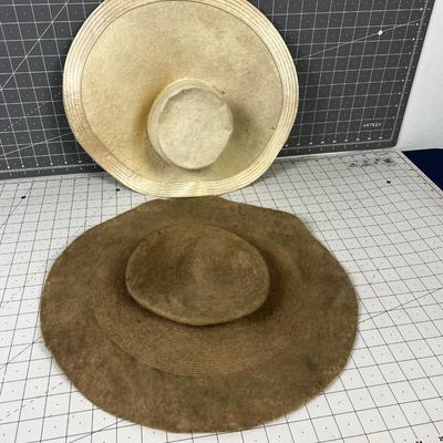 2 Vintage Ladies Belt Hats