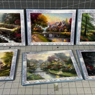 Thomas Kinkade Bridges of Life Plaques (6) 