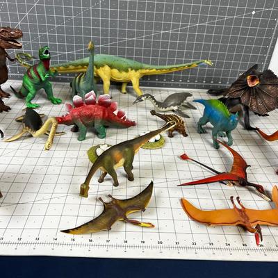 2nd lot of Dinosaur Toys: Green and Big T Rex 