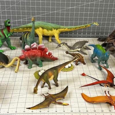 2nd lot of Dinosaur Toys: Green and Big T Rex 