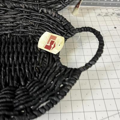 2 Black Basket Trays 