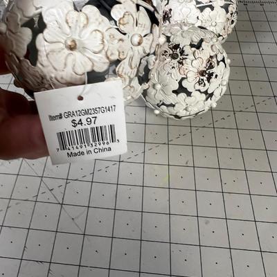 Metal Balls and a Metal Wine Basket holder