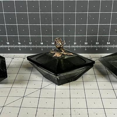 Smoked Glass Dresser Set VINTAGE