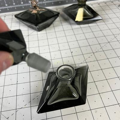 Smoked Glass Dresser Set VINTAGE