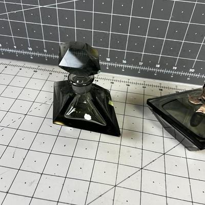 Smoked Glass Dresser Set VINTAGE