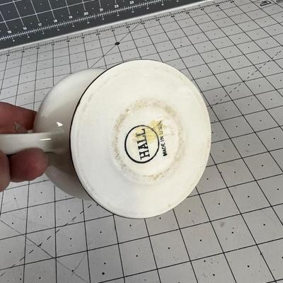 Vintage Hall Irish Coffee Mug Red and White 