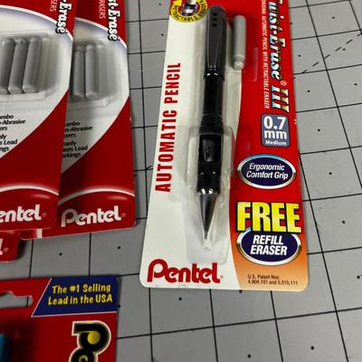 Pentel Lead and Erasers NEW in Package