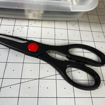 Drawer Cleanout tub; Flashlight, Candle, Thermometer