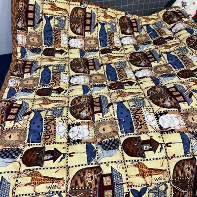 2 Hand Crafted Quilt Noah's Ark and  Rocking Horse 