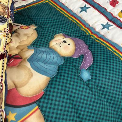 2 Hand Crafted Quilt Noah's Ark and  Rocking Horse 