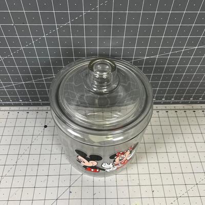 Mickey and Minnie Clear Glass Jar - Cookie or whatever