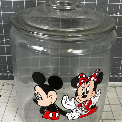 Mickey and Minnie Clear Glass Jar - Cookie or whatever