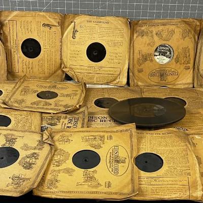  24 - Huge Lot of Edison Diamond Music Discs. 