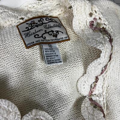 2 Ribbon Embellished Knit Vests && Jacket 