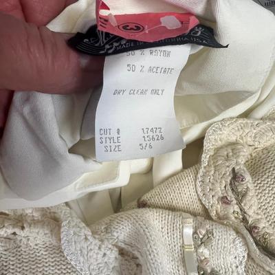 2 Ribbon Embellished Knit Vests && Jacket 