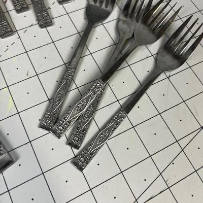 Rogers Stainless Flatware Partial Set 