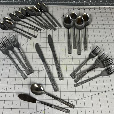 Rogers Stainless Flatware Partial Set 
