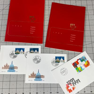 1998 &1999 SWISS Stamp Collection Books 