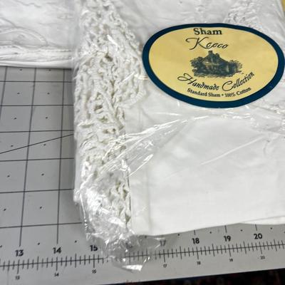 5 Various Styles of White Lace Shams 