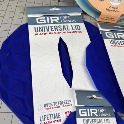 GRI Universal Lids for Everything. Platinum Grade Silicone & Microwave Steamer made from silicone 