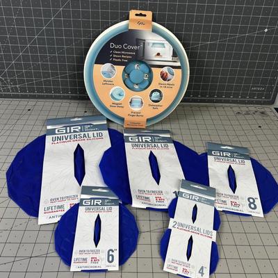 GRI Universal Lids for Everything. Platinum Grade Silicone & Microwave Steamer made from silicone 