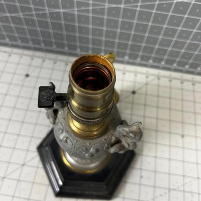 Antique Lamp with Gargoyles Circa 1920