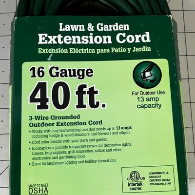GREEN 40' Extension Cord