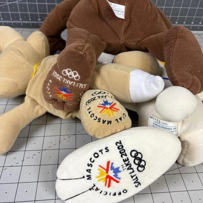 Olympic Stuffies; Copper, Coal & Powder Official Mascot of the 2002 Salt Lake Olympic Games. 
