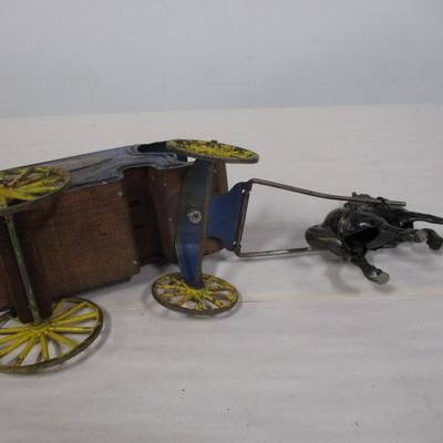 Rare! 1890's Original Antique Wilkins Cast Iron Horse Grocery Cart