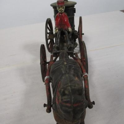 Vintage Walker & Crosby Horse With Driver & Pump Wagon