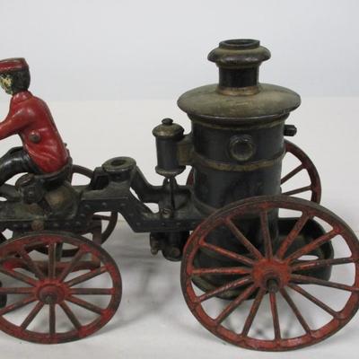 Vintage Walker & Crosby Horse With Driver & Pump Wagon