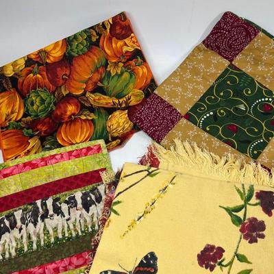 Lot of Miscellaneous Autumn Table Runner Cloths Dinner Table Decor & More