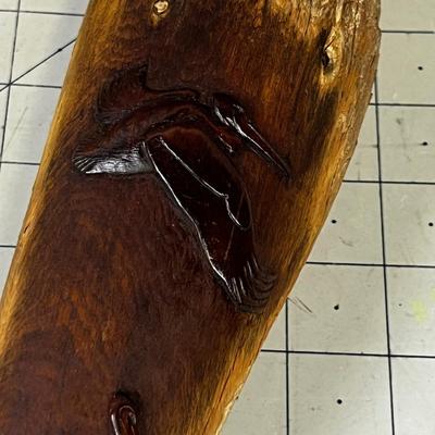 Hand Carved Driftwood Pelicans by Bill Snail 1976 